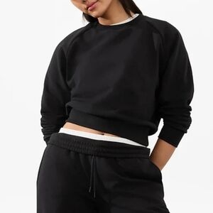 Athleta Forever Fleece Relaxed Crew Sweatshirt, Size Medium Tall